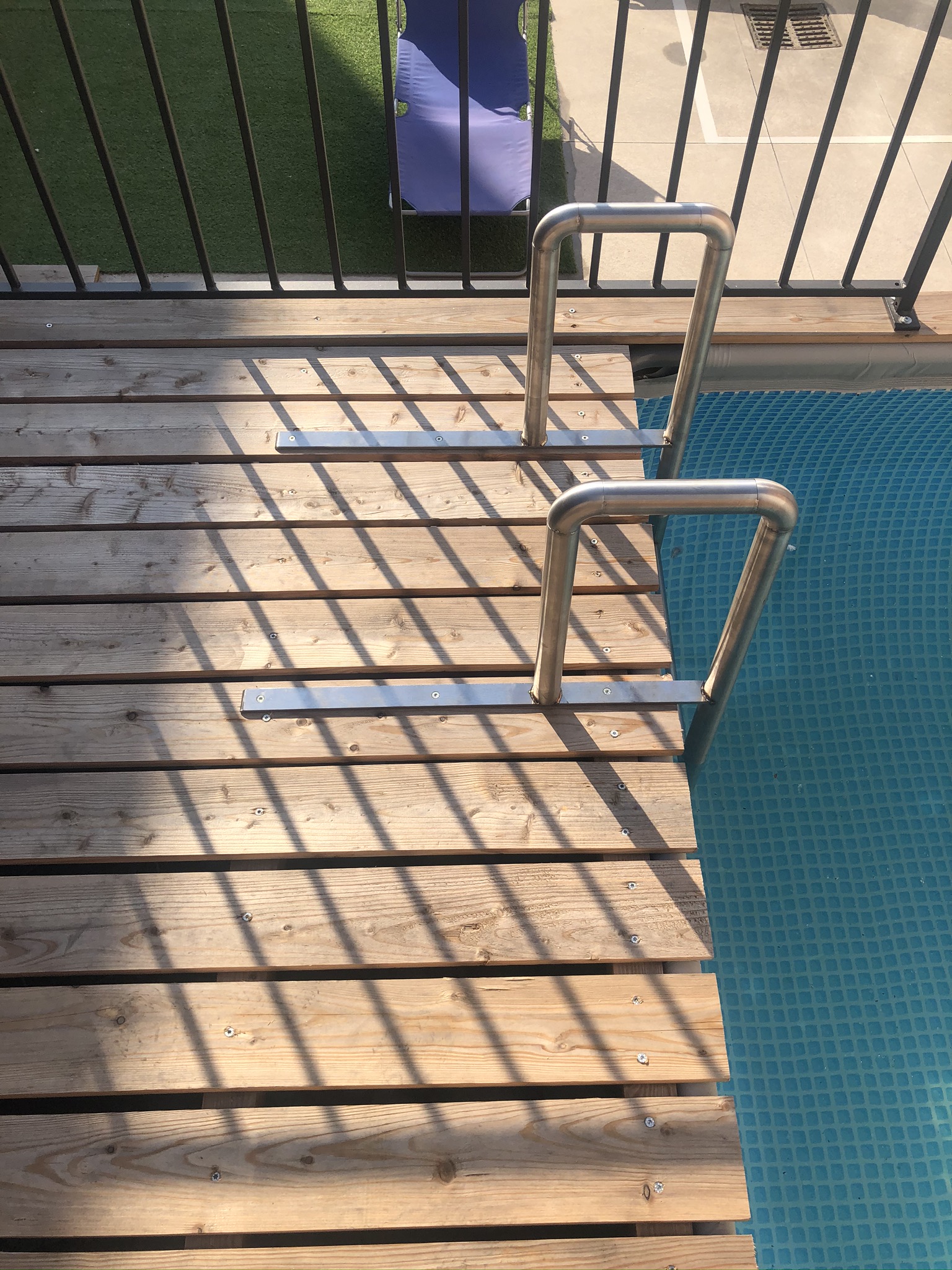 Scaletta piscina in acciaio